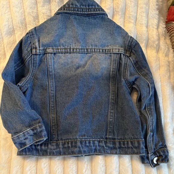 Baby Boy Shein Denim Jean Jacket, Size 18 - 24 Months Distressed - Picture 2 of 5